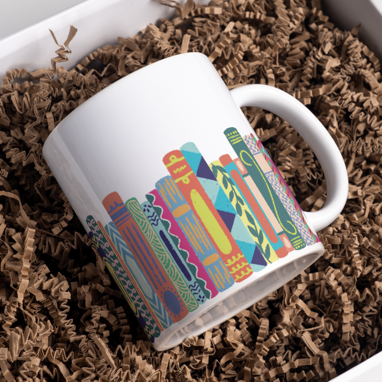 Stack of Books Ceramic Mug