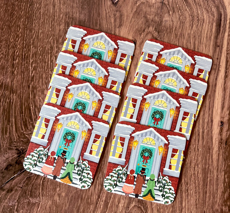 Here We Come a Caroling Paper Party Coasters