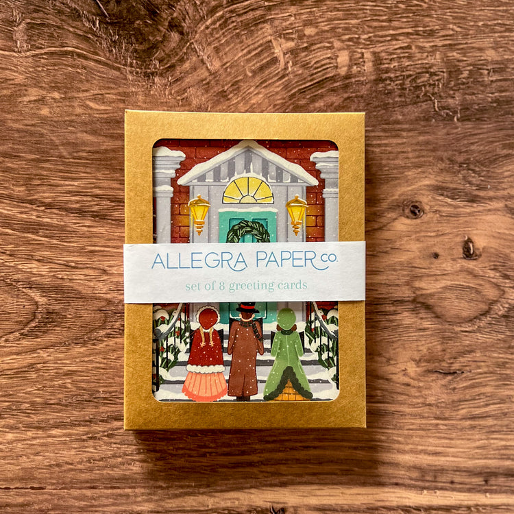 Here We Come a Caroling Holiday Boxed Card Set of 8