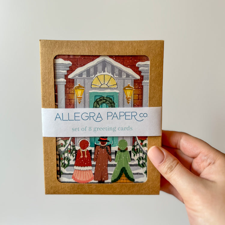 Here We Come a Caroling Holiday Boxed Card Set of 8