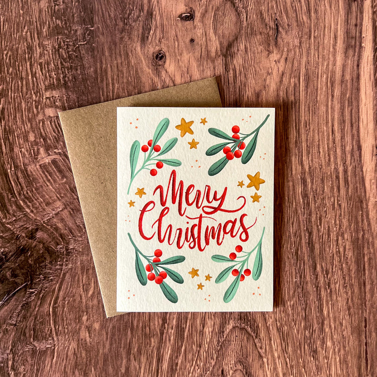 Merry Christmas Holiday Greeting Card