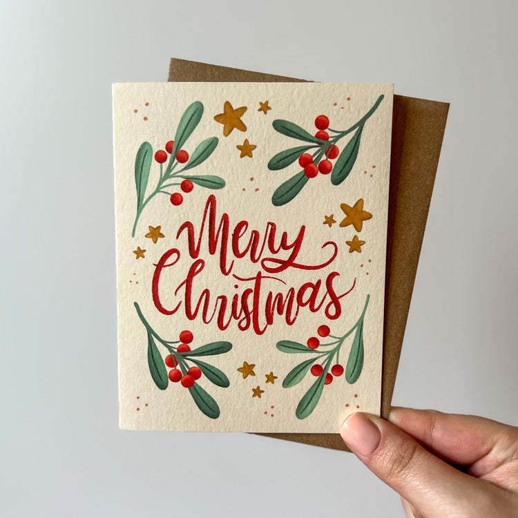 Merry Christmas Holiday Greeting Card