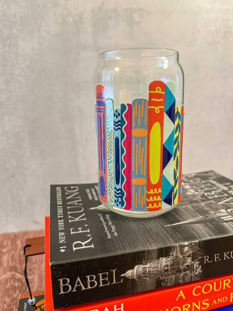 Stack of Books Can Glass