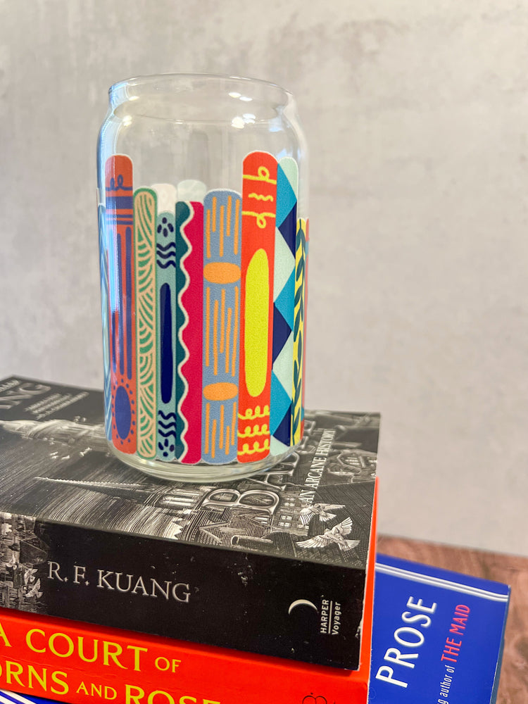 Stack of Books Can Glass