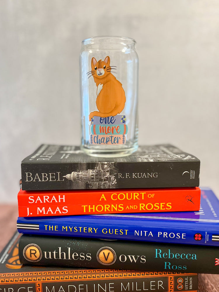 One More Chapter Cat Can Glass