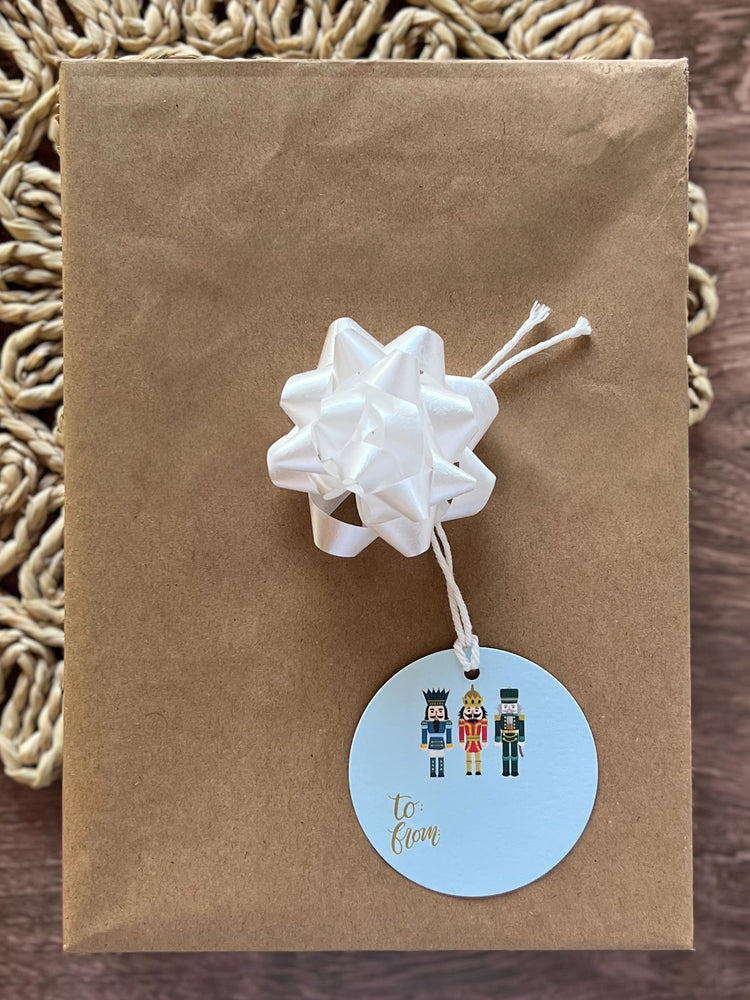 Nutcracker Trio Round Gift Tags SET of 8