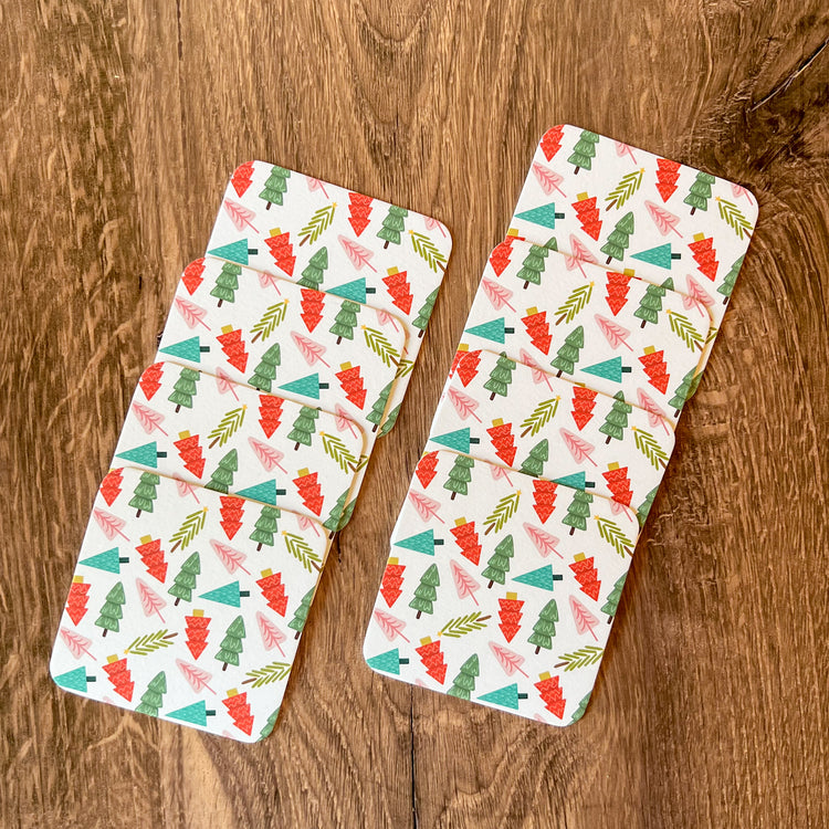 Tinsel Trees Paper Party Coasters