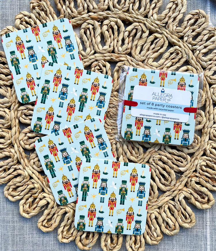 Nutcracker Paper Party Coasters