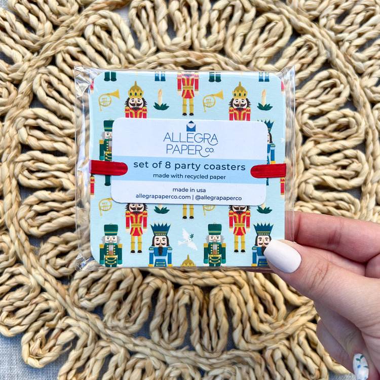 Nutcracker Paper Party Coasters