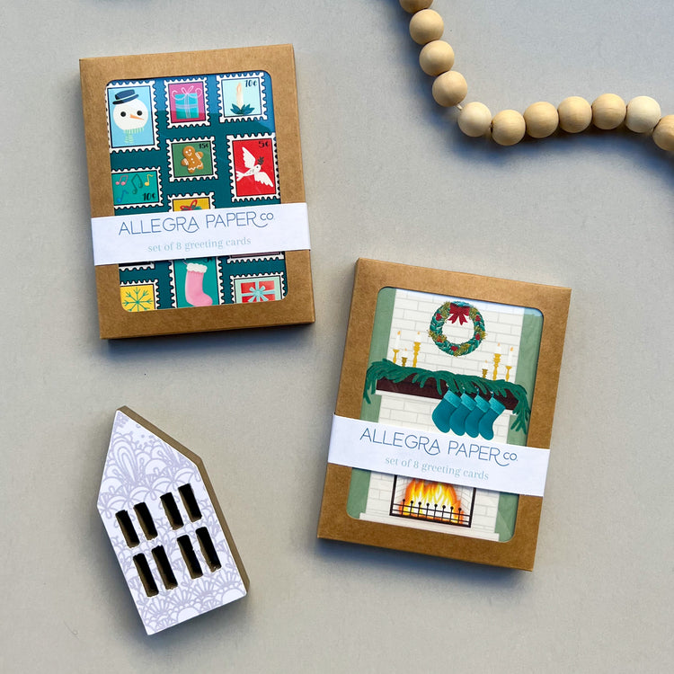 Copy of Cozy Christmas Fireplace Boxed Card Set