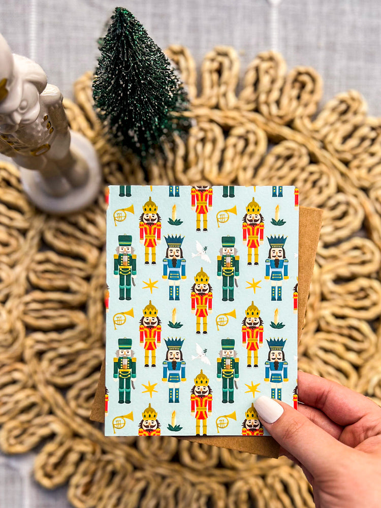 Nutcracker Christmas Pattern Card