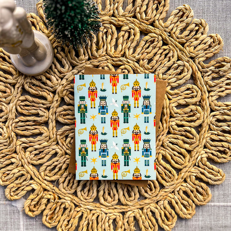 Nutcracker Christmas Pattern Card