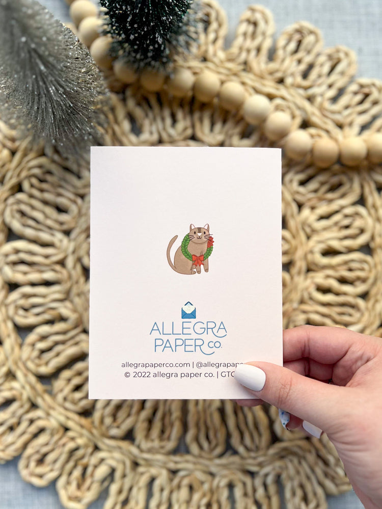 Meowy Christmas Cat Card