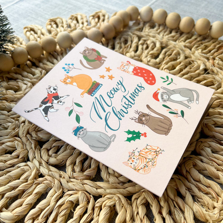 Meowy Christmas Cat Card
