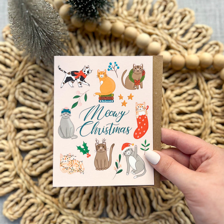 Meowy Christmas Cat Card