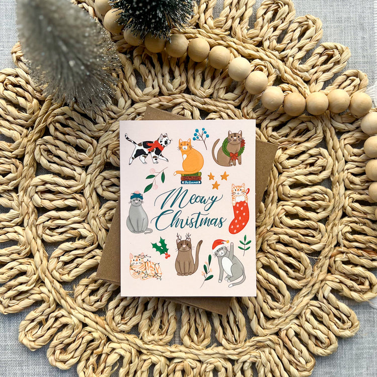 Meowy Christmas Cat Card