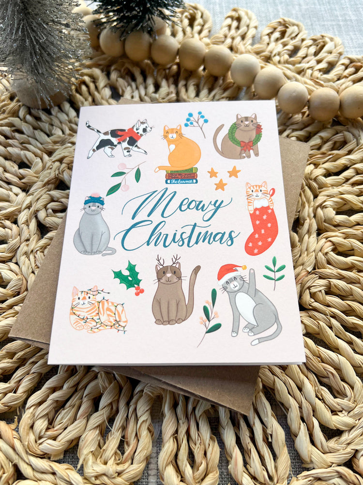 Meowy Christmas Cat Card