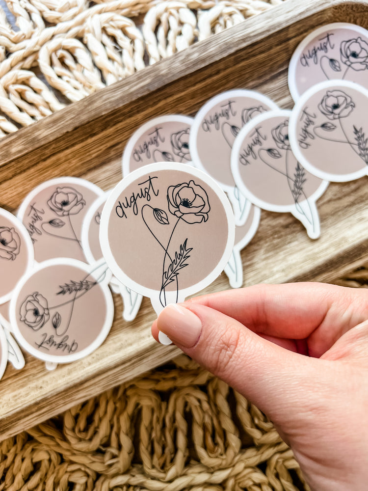 May Birth Month Flower Matte Sticker