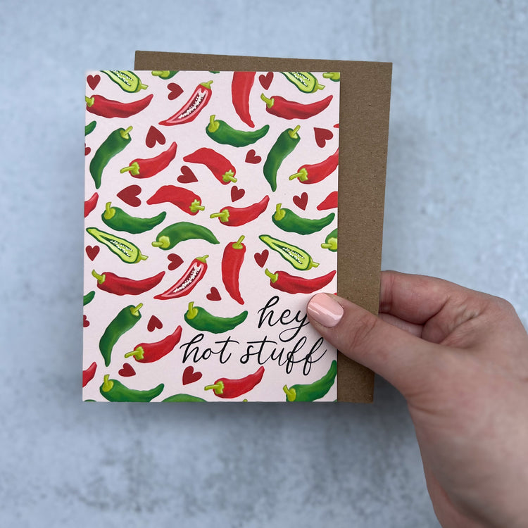 Hey, Hot Stuff Valentine's Day Love Card