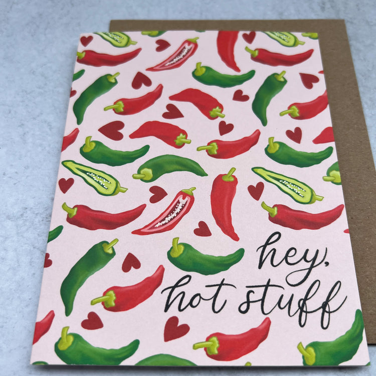 Hey, Hot Stuff Valentine's Day Love Card