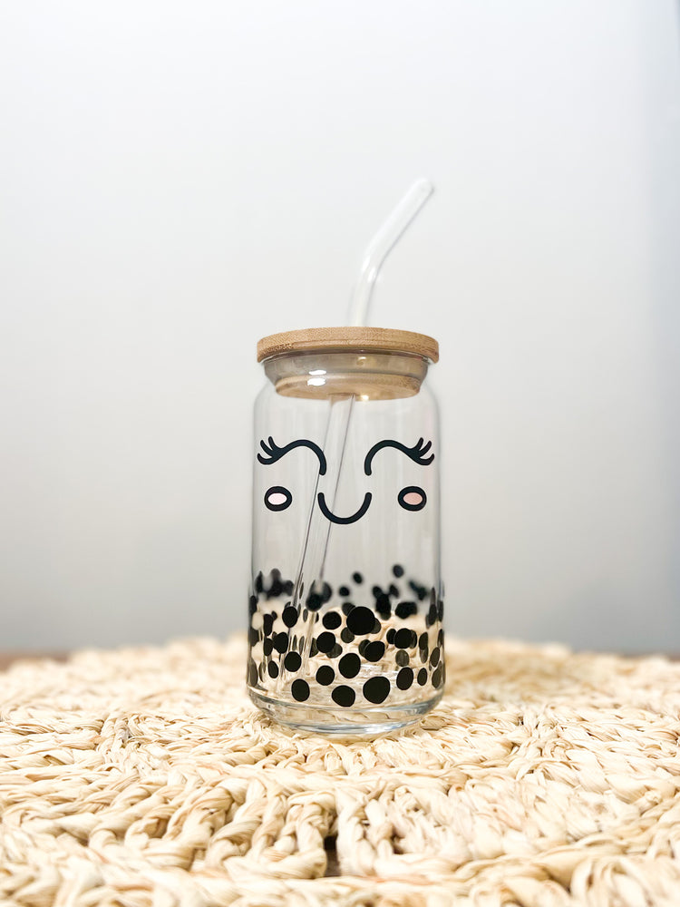 Boba Tea Beer Can Glass