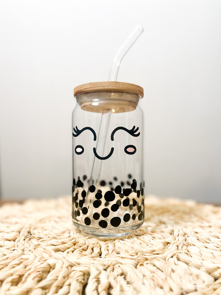 Boba Tea Beer Can Glass