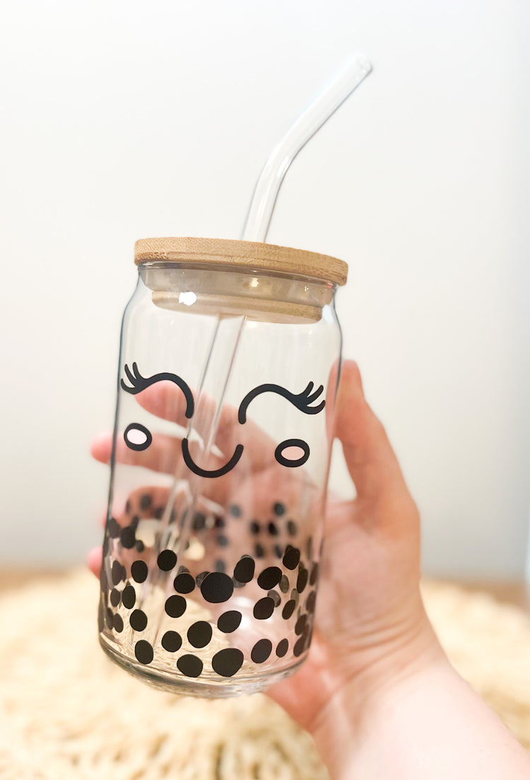 Boba Tea Beer Can Glass