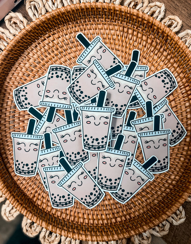 Bubble Tea Matte Sticker