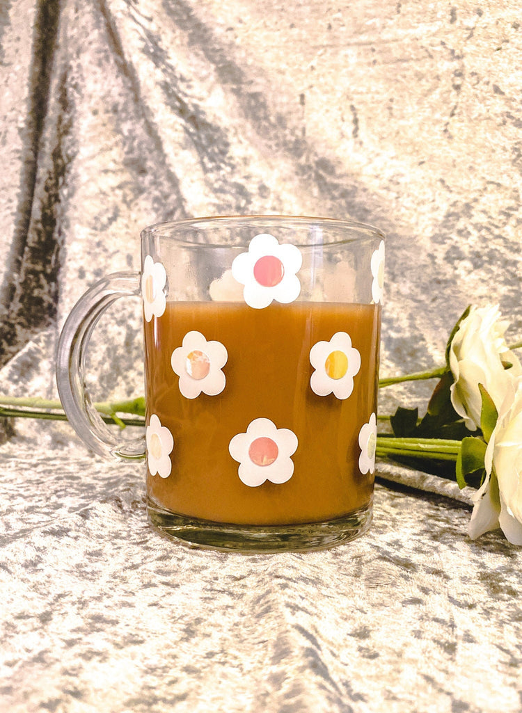 Daisy Glass Coffee Mug