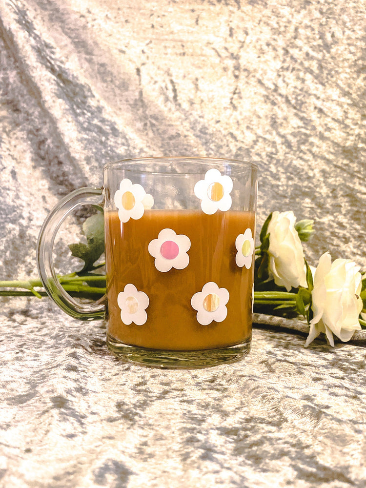 Daisy Glass Coffee Mug