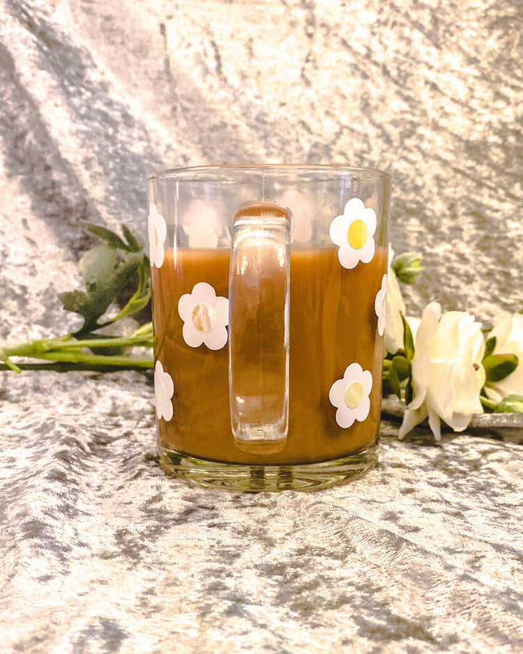 Daisy Glass Coffee Mug