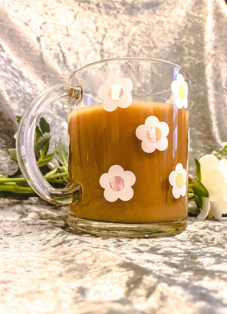 Daisy Glass Coffee Mug