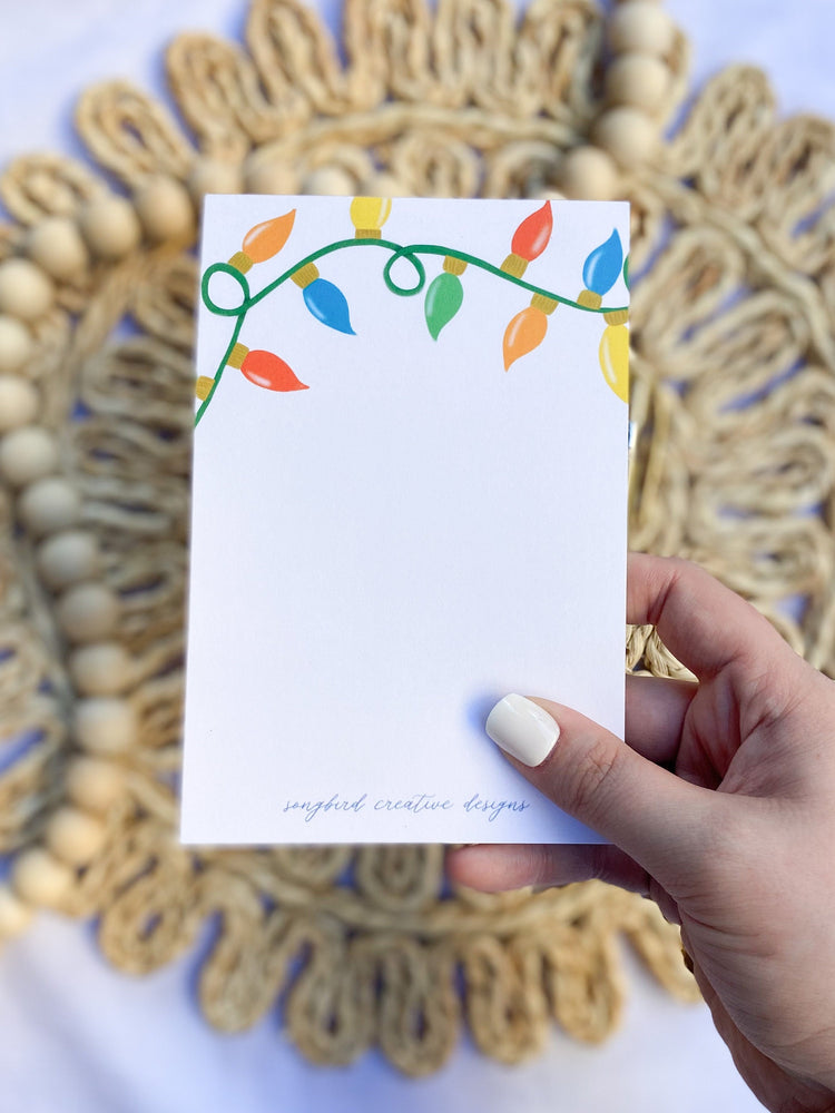 Christmas Lights Holiday Notepad
