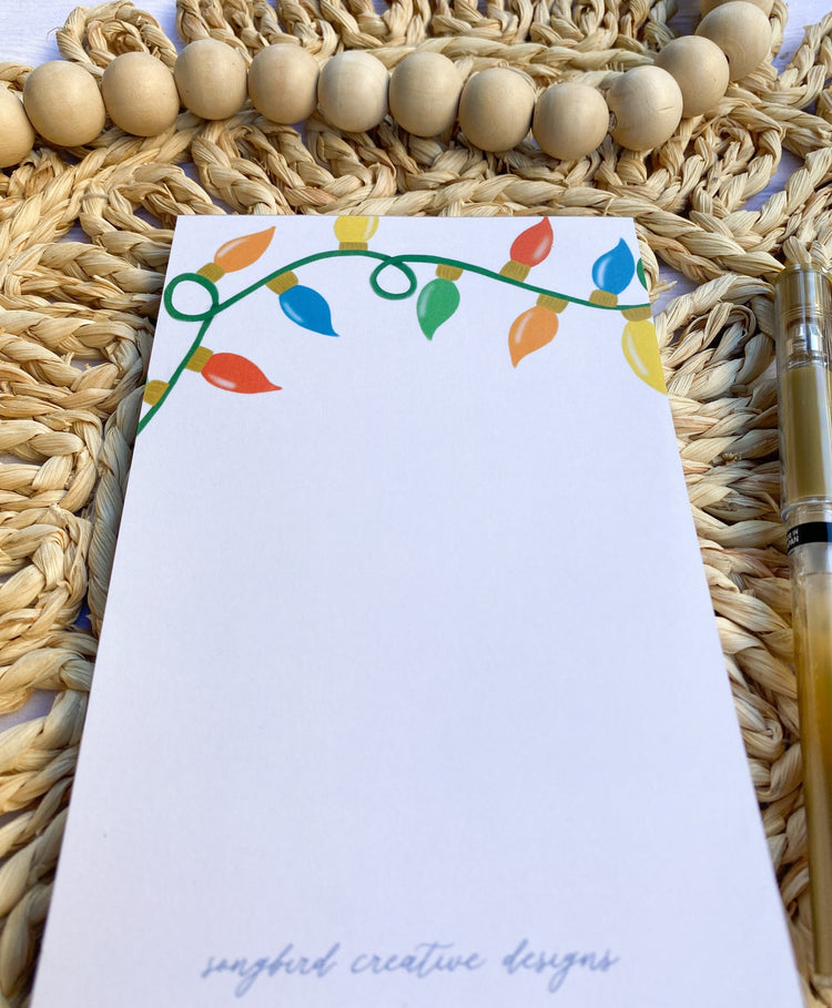 Christmas Lights Holiday Notepad