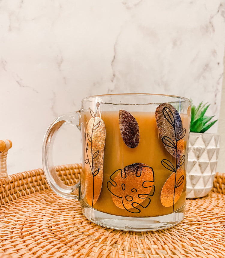 Monstera Glass Coffee Mug