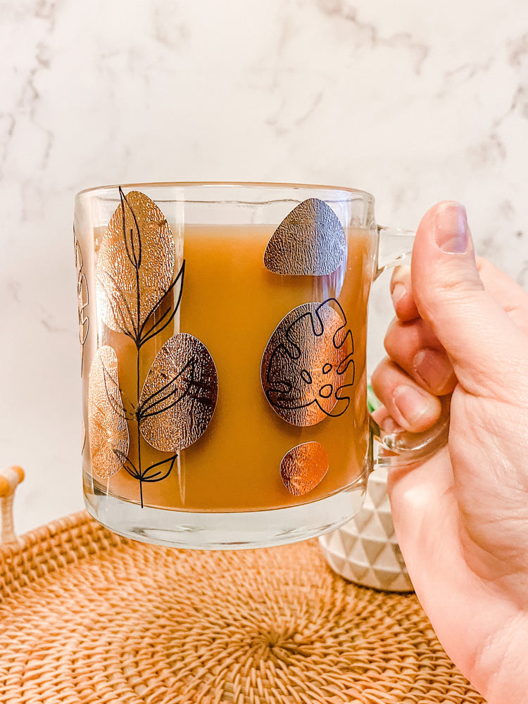 Monstera Glass Coffee Mug