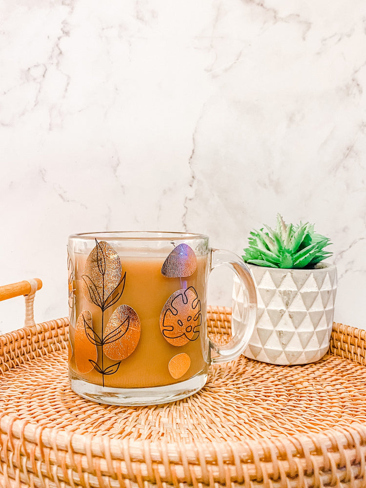 Monstera Glass Coffee Mug
