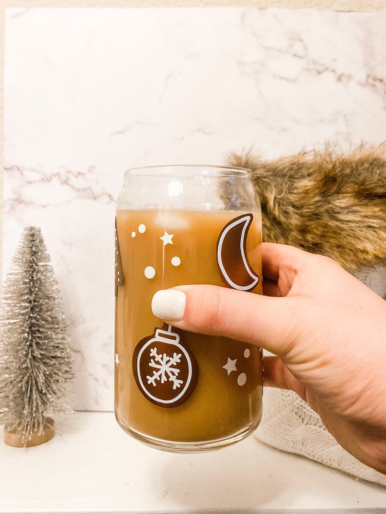 Gingerbread Beer Can Glass