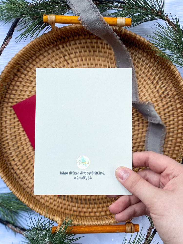 Merry Christmas Door Wreath Card