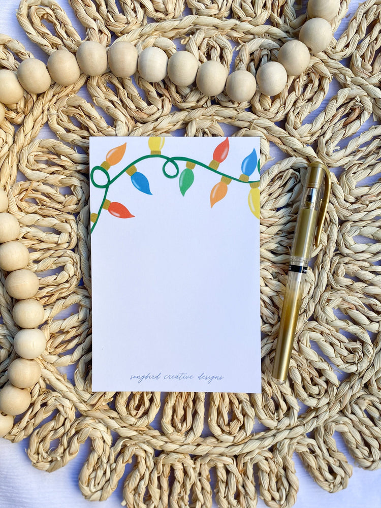 Christmas Lights Holiday Notepad