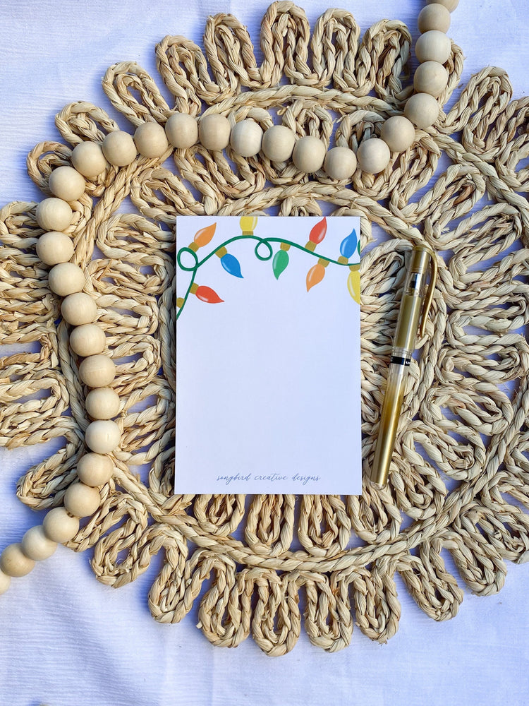 Christmas Lights Holiday Notepad