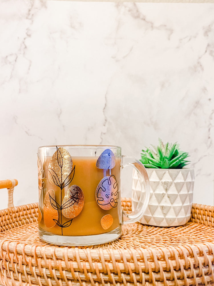 Monstera Glass Coffee Mug