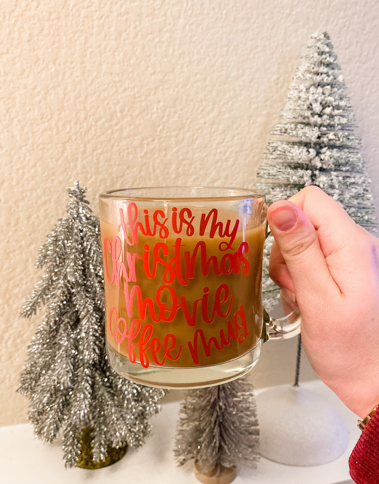 Christmas Movies and Coffee Glass Mug