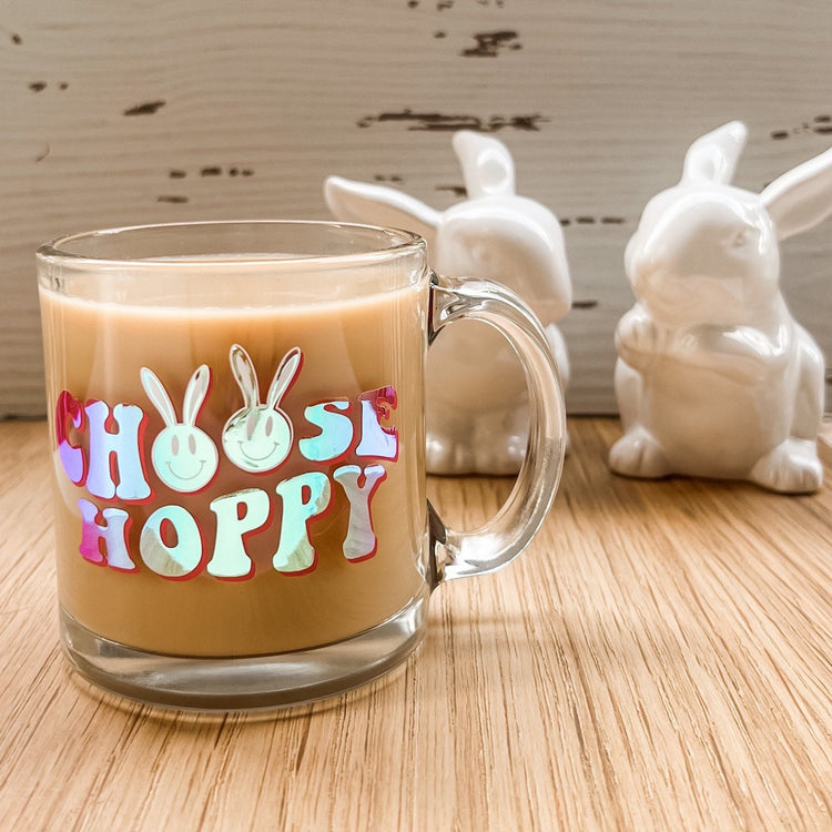 Choose Hoppy Glass Coffee Mug