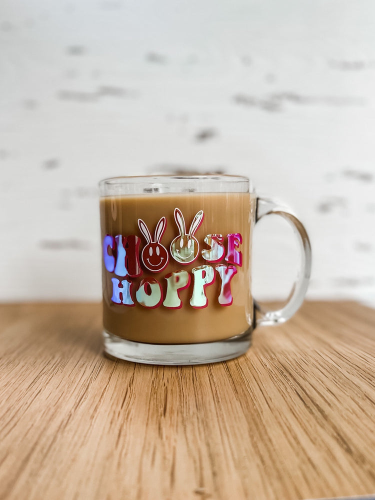 Choose Hoppy Glass Coffee Mug