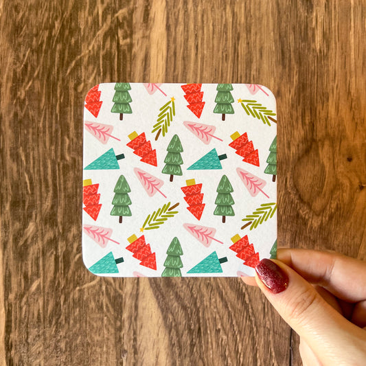 Tinsel Trees Paper Party Coasters