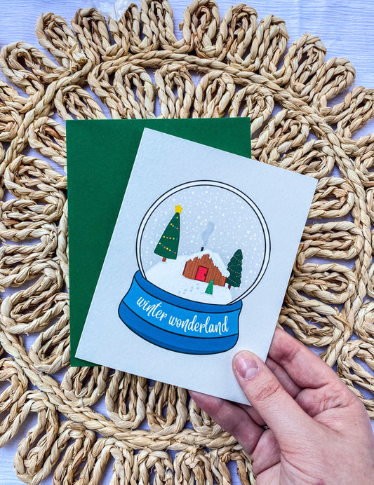 Snowglobe Christmas Card